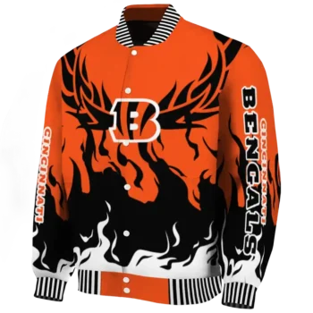 customized cincinnati bengals winged blaze orange white varsity jacket best selling.webp