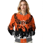 customized cincinnati bengals winged blaze orange white varsity jacket best selling.webp