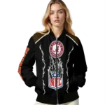customized cleveland browns claw blood brown black bomber jacket best selling
