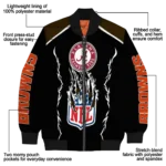 customized cleveland browns claw blood brown black bomber jacket best selling