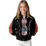 customized cleveland browns claw blood brown black bomber jacket best selling