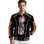 customized cleveland browns claw blood brown black varsity jacket best selling.webp