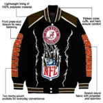 customized cleveland browns claw blood brown black varsity jacket best selling.webp