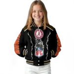 customized cleveland browns claw blood brown black varsity jacket best selling.webp