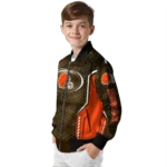 customized cleveland browns power plate brown bomber jacket best selling
