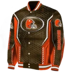 customized cleveland browns power plate brown varsity jacket best selling.webp