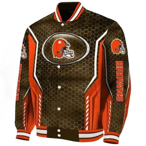 customized cleveland browns power plate brown varsity jacket best selling.webp