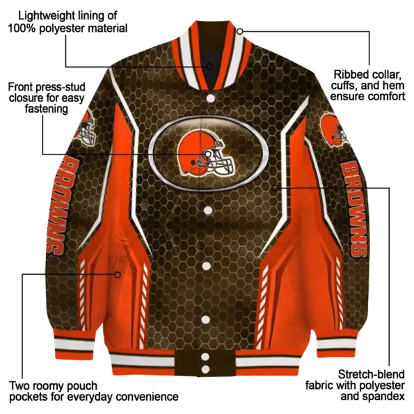 customized cleveland browns power plate brown varsity jacket new arrival.webp
