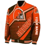 customized cleveland browns star burst brown varsity jacket best selling.webp