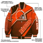 customized cleveland browns star burst brown varsity jacket best selling.webp