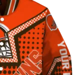 customized cleveland browns star burst brown varsity jacket best selling.webp