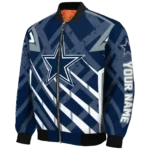 customized dallas cowboys chevron angles blue bomber jacket best selling