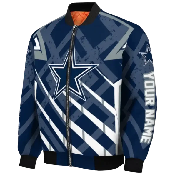 customized dallas cowboys chevron angles blue bomber jacket best selling