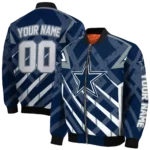 customized dallas cowboys chevron angles blue bomber jacket best selling
