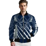 customized dallas cowboys chevron angles blue bomber jacket best selling