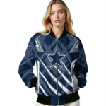 customized dallas cowboys chevron angles blue bomber jacket best selling