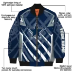 customized dallas cowboys chevron angles blue bomber jacket best selling