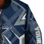 customized dallas cowboys chevron angles blue bomber jacket best selling