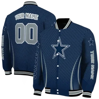 customized dallas cowboys chevron arrow blue varsity jacket fashion forward.webp
