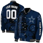 customized dallas cowboys hexagon cluster blue black varsity jacket best selling.webp