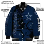 customized dallas cowboys hexagon cluster blue black varsity jacket best selling.webp