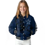 customized dallas cowboys hexagon cluster blue black varsity jacket best selling.webp