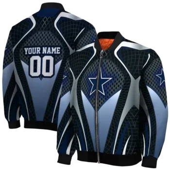 customized dallas cowboys mesh chest grey crocs black bomber jacket fashion forward