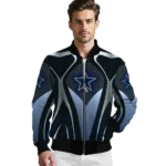 customized dallas cowboys mesh chest grey crocs black bomber jacket best selling
