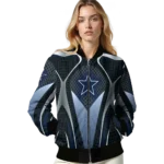 customized dallas cowboys mesh chest grey crocs black bomber jacket best selling