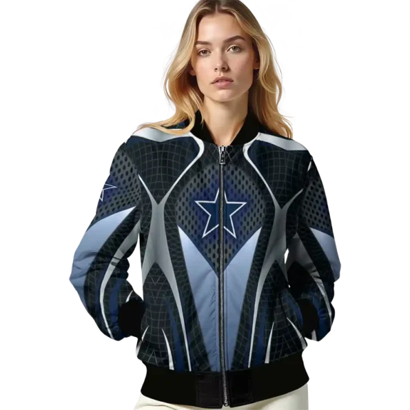 customized dallas cowboys mesh chest grey crocs black bomber jacket latest model