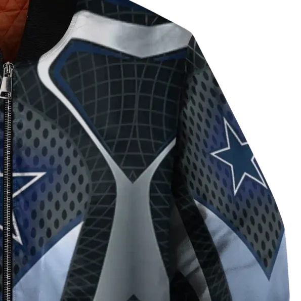 customized dallas cowboys mesh chest grey crocs black bomber jacket premium grade