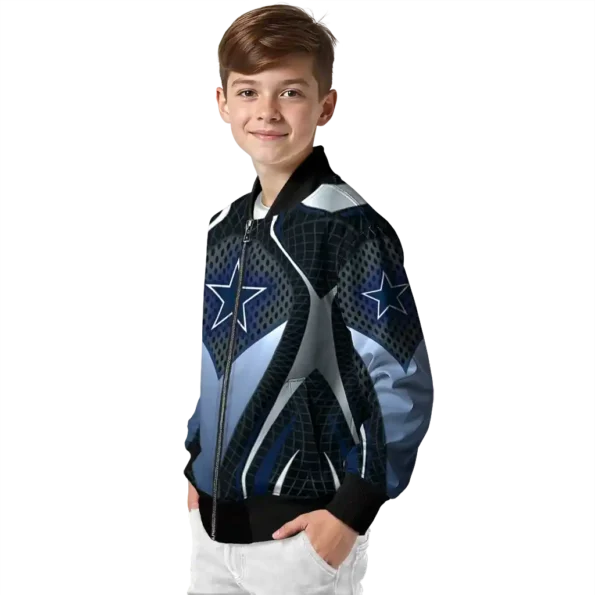 customized dallas cowboys mesh chest grey crocs black bomber jacket trendy