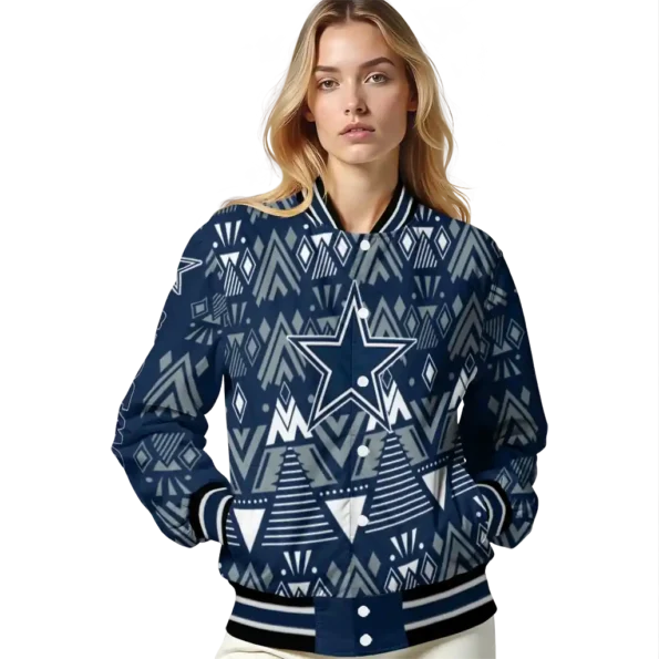 customized dallas cowboys pyramid shapes blue varsity jacket latest model.webp