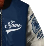 customized dallas cowboys razorback outline blue nude bomber jacket best selling