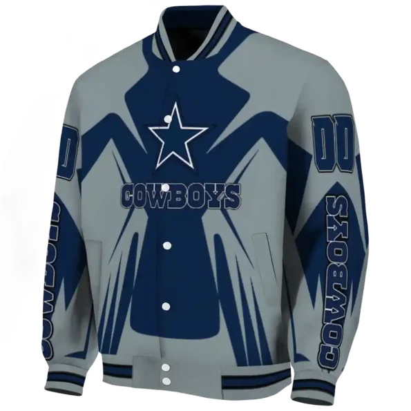 customized dallas cowboys spider mark blue grey crocs varsity jacket best selling.webp