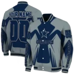 customized dallas cowboys spider mark blue grey crocs varsity jacket best selling.webp