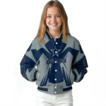 customized dallas cowboys spider mark blue grey crocs varsity jacket best selling.webp
