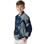 customized dallas cowboys spider mark blue grey crocs varsity jacket best selling.webp