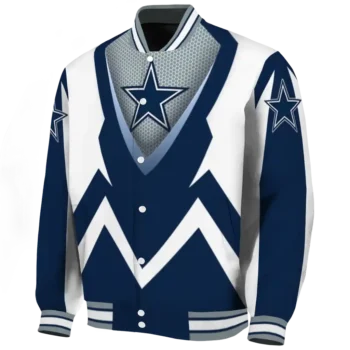 customized dallas cowboys v stripes blue white varsity jacket best selling.webp