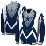 customized dallas cowboys v stripes blue white varsity jacket best selling.webp