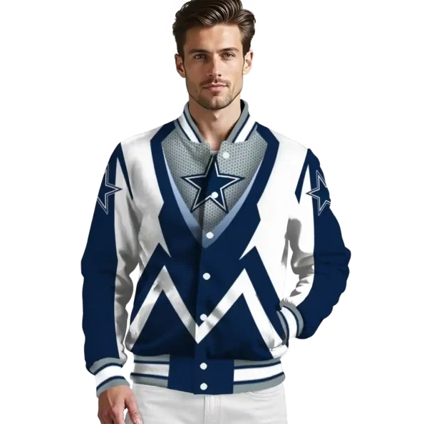 customized dallas cowboys v stripes blue white varsity jacket high quality.webp