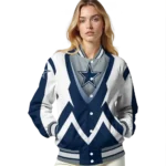 customized dallas cowboys v stripes blue white varsity jacket best selling.webp