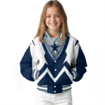 customized dallas cowboys v stripes blue white varsity jacket best selling.webp