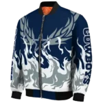 customized dallas cowboys winged blaze blue white bomber jacket best selling