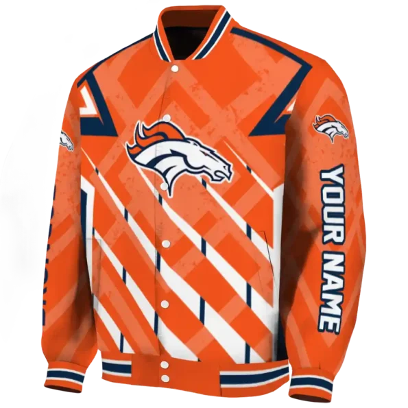 customized denver broncos chevron angles orange varsity jacket best selling.webp