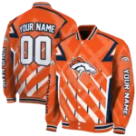 customized denver broncos chevron angles orange varsity jacket best selling.webp