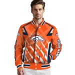 customized denver broncos chevron angles orange varsity jacket best selling.webp