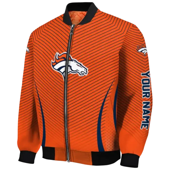 customized denver broncos chevron arrow orange bomber jacket best selling
