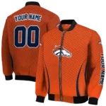 customized denver broncos chevron arrow orange bomber jacket best selling
