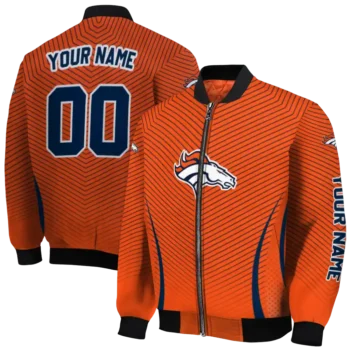 customized denver broncos chevron arrow orange bomber jacket fashion forward